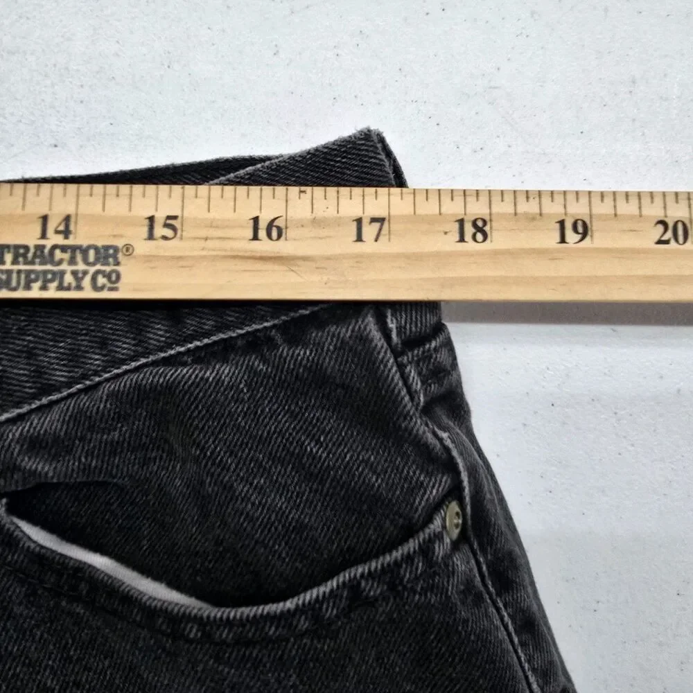 LL Bean Jeans Classic Womens 18 Petite Charcoal Black Denim Mom Cowgirl Y2K - Picture 7 of 10